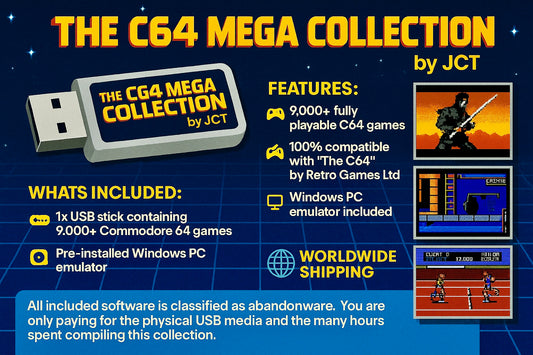 The C64 Mega Collection by JCT – USB with 9,000+ Games