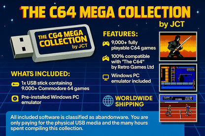 The C64 Mega Collection by JCT – USB with 9,000+ Games