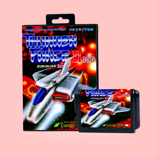 Thunder Force II - Sega Mega Drive Japan NTSC-J Reproduction Cartridge + Box (No Manual)