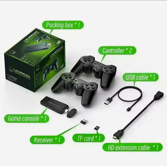 The Game Stick Retro Games Console – 13,453 Classic Games – Plug & Play HDMI Mini Console with 2 Wireless Controllers